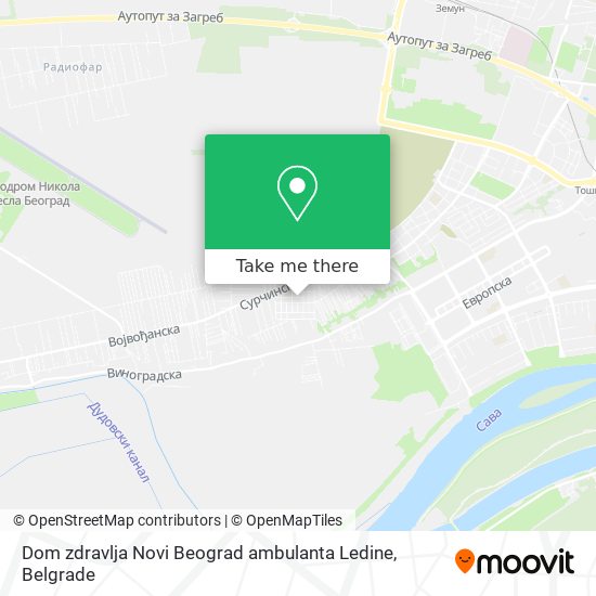 Dom zdravlja Novi Beograd ambulanta Ledine map