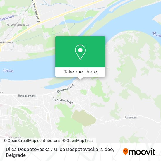 Ulica Despotovacka / Ulica Despotovacka 2. deo map