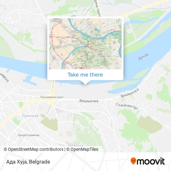 Ада Хуја map