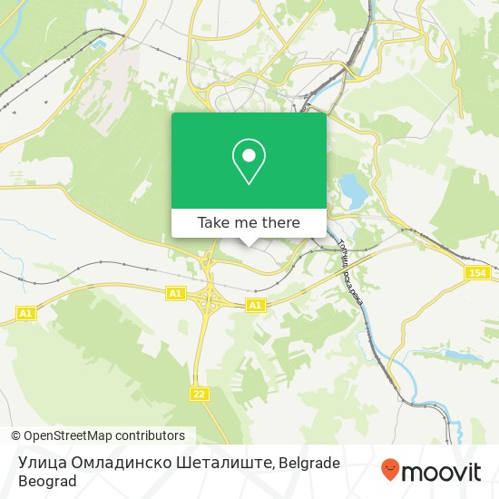 Улица Омладинско Шеталиште map