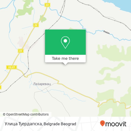 Улица Ђердапска map