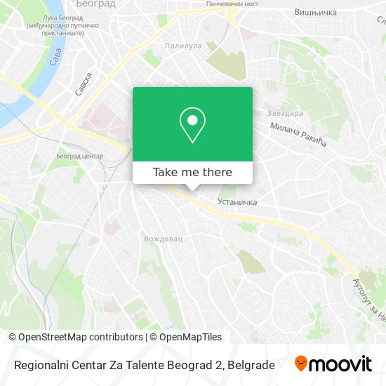 Regionalni Centar Za Talente Beograd 2 map