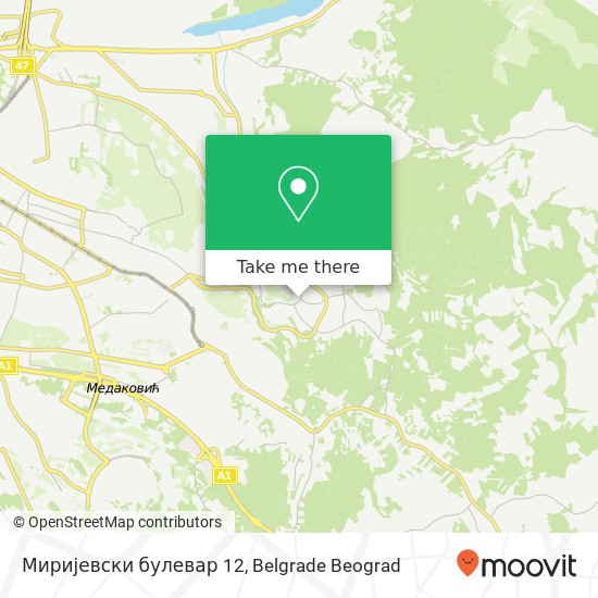 Миријевски булевар 12 map