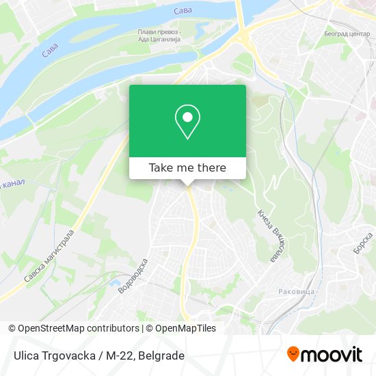 Ulica Trgovacka / M-22 map