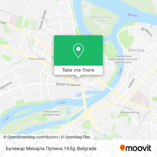 Булевар Михајла Пупина 165g map