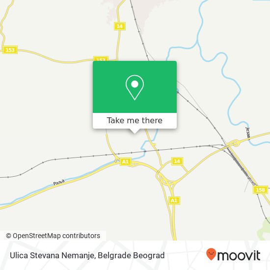 Ulica Stevana Nemanje map