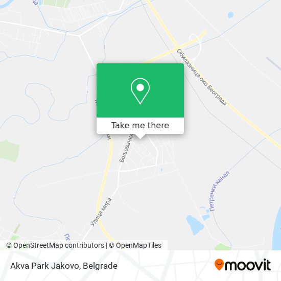 Akva Park Jakovo map