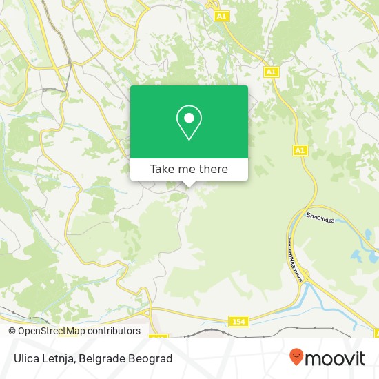 Ulica Letnja map