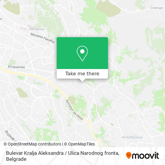 Bulevar Kralja Aleksandra / Ulica Narodnog fronta map