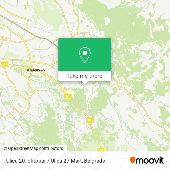 Ulica 20. oktobar / Ulica 27 Mart map