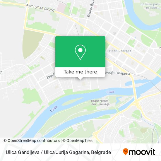 Ulica Gandijeva / Ulica Jurija Gagarina map