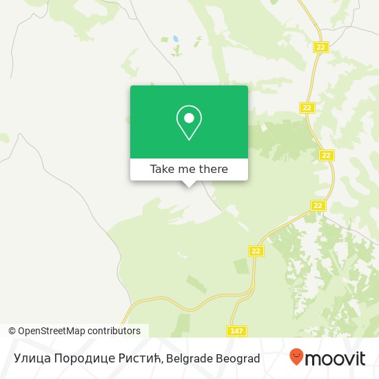 Улица Породице Ристић map