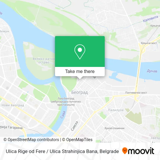 Ulica Rige od Fere / Ulica Strahinjica Bana map