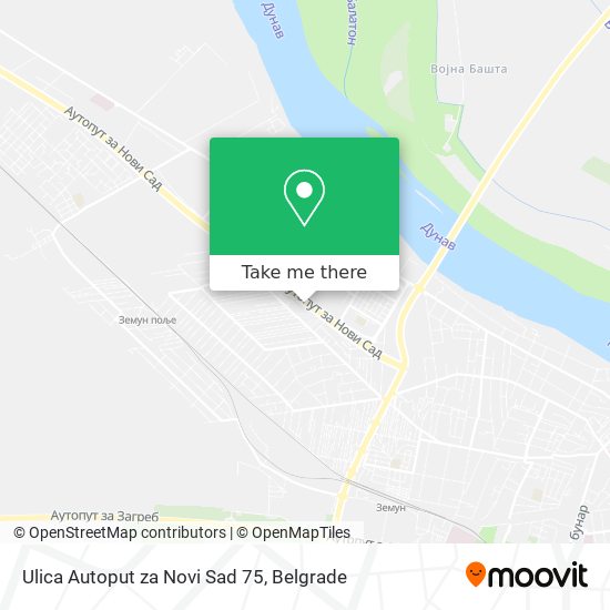Ulica Autoput za Novi Sad 75 map