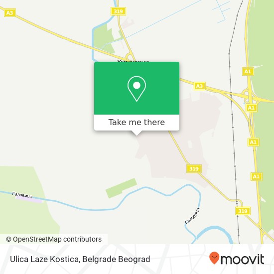 Ulica Laze Kostica map