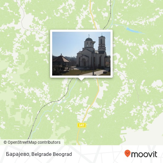 Барајево map