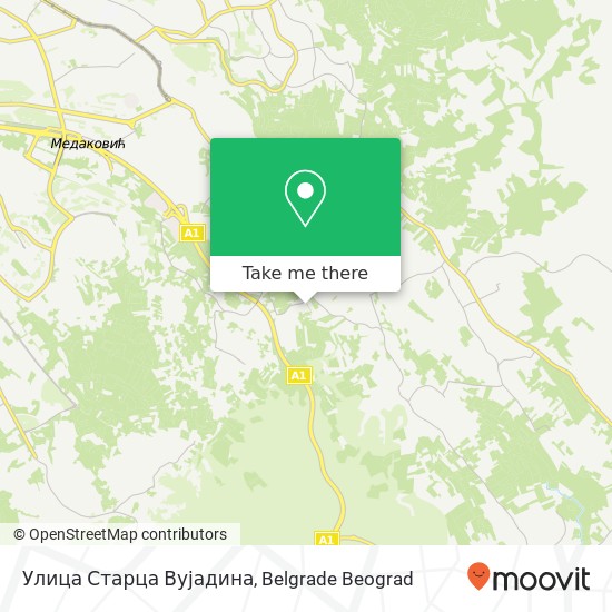 Улица Старца Вујадина map