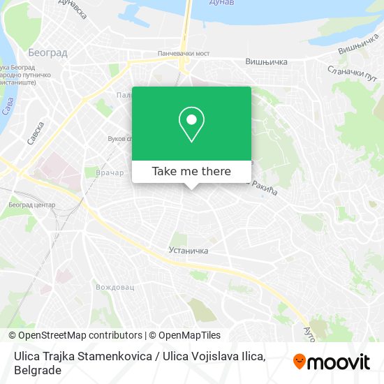 Ulica Trajka Stamenkovica / Ulica Vojislava Ilica map