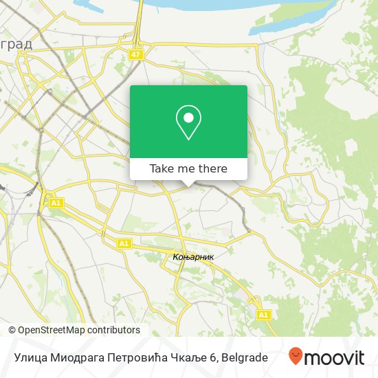 Улица Миодрага Петровића Чкаље 6 map