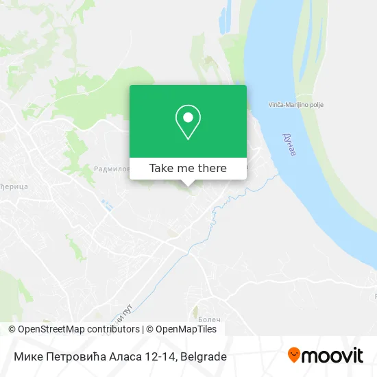 Мике Петровића Аласа 12-14 map