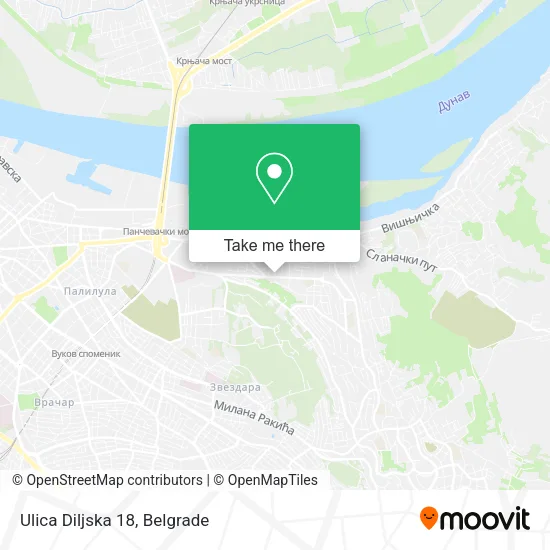 Ulica Diljska 18 map
