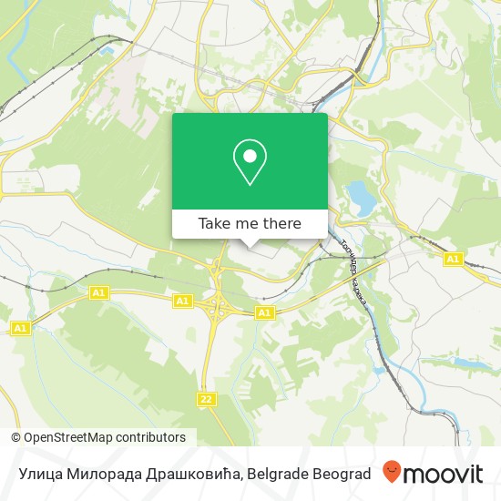 Улица Милорада Драшковића map