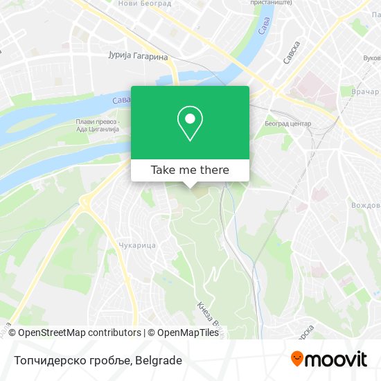 Топчидерско гробље map