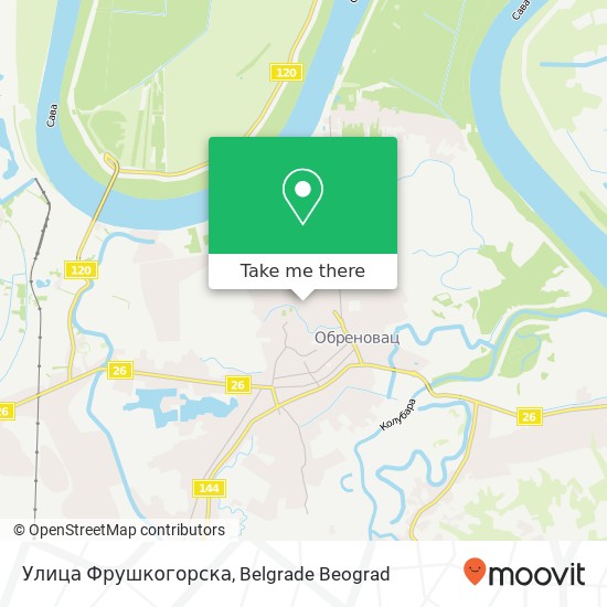 Улица Фрушкогорска map