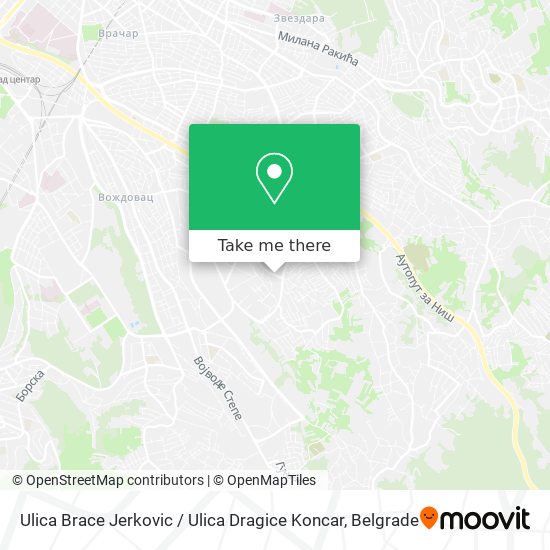 Ulica Brace Jerkovic / Ulica Dragice Koncar map
