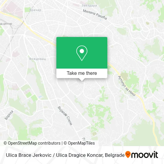 Ulica Brace Jerkovic / Ulica Dragice Koncar map