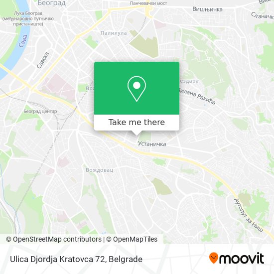 Ulica Djordja Kratovca 72 map