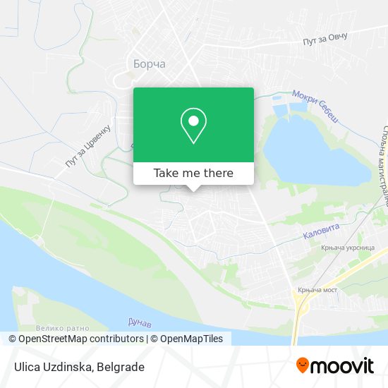 Ulica Uzdinska map