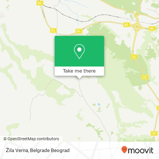 Žila Verna map