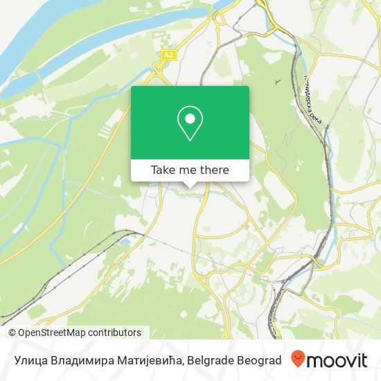 Улица Владимира Матијевића map