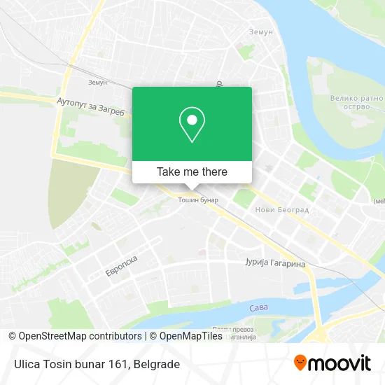 Ulica Tosin bunar 161 map