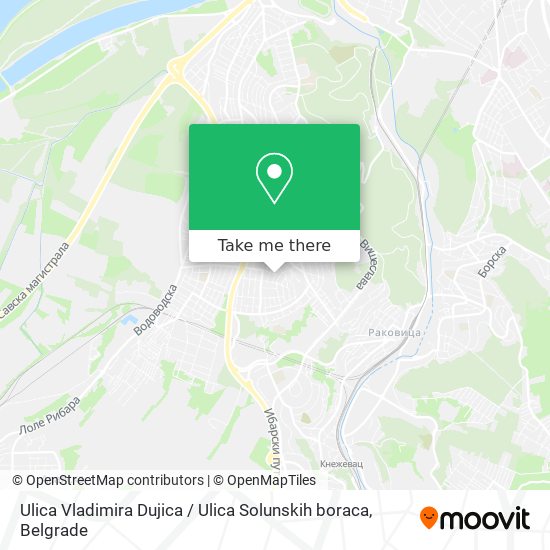 Ulica Vladimira Dujica / Ulica Solunskih boraca map