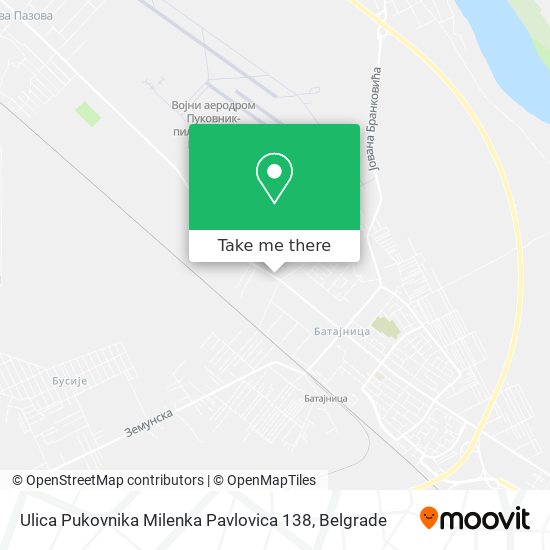 Ulica Pukovnika Milenka Pavlovica 138 map