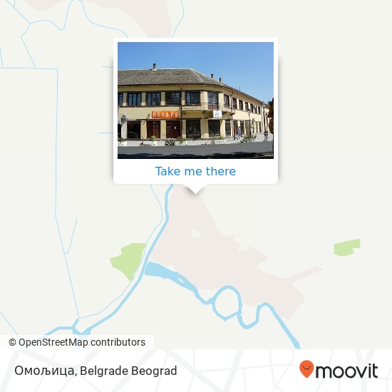 Омољица map