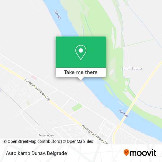 Auto kamp Dunav map