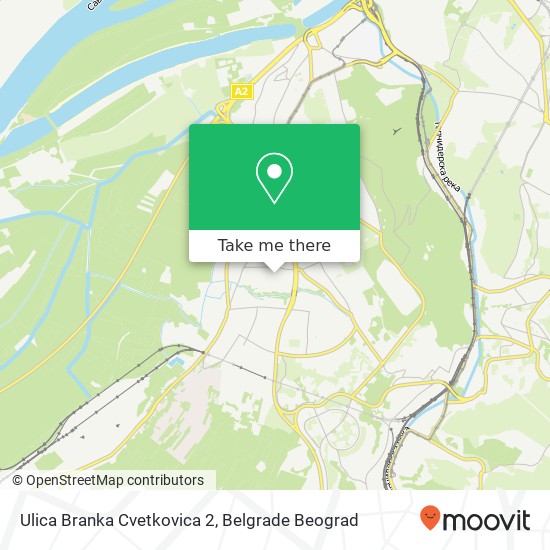 Ulica Branka Cvetkovica 2 map