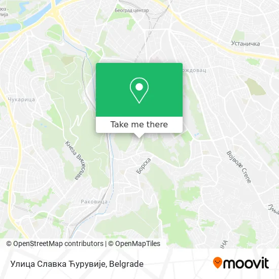 Улица Славка Ћурувије map