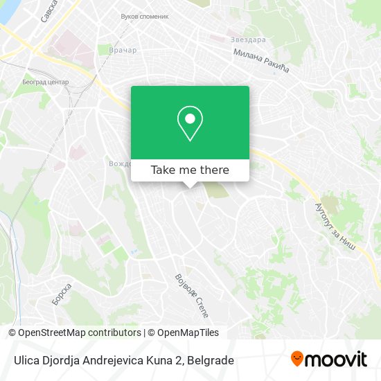 Ulica Djordja Andrejevica Kuna 2 map