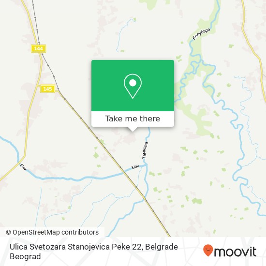 Ulica Svetozara Stanojevica Peke 22 map