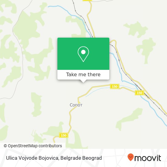 Ulica Vojvode Bojovica map