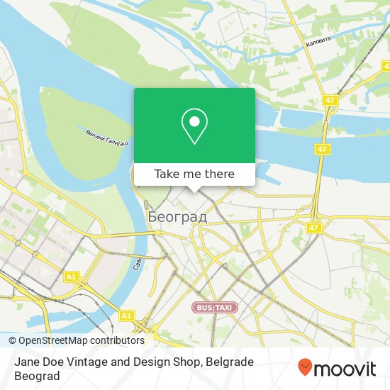 Jane Doe Vintage and Design Shop map