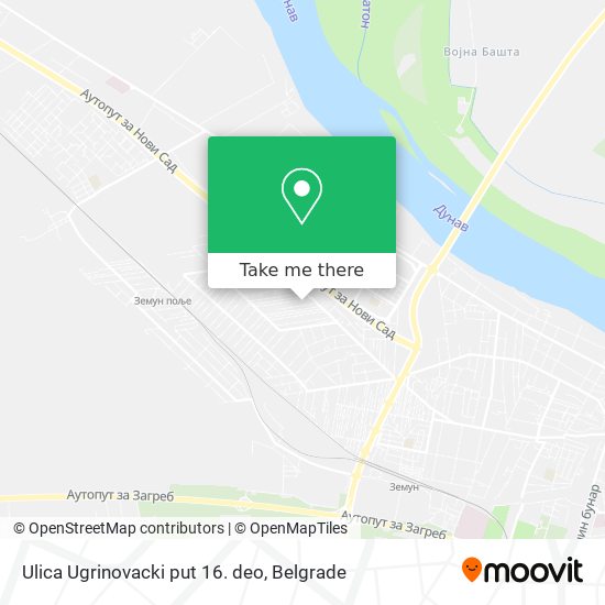 Ulica Ugrinovacki put 16. deo map