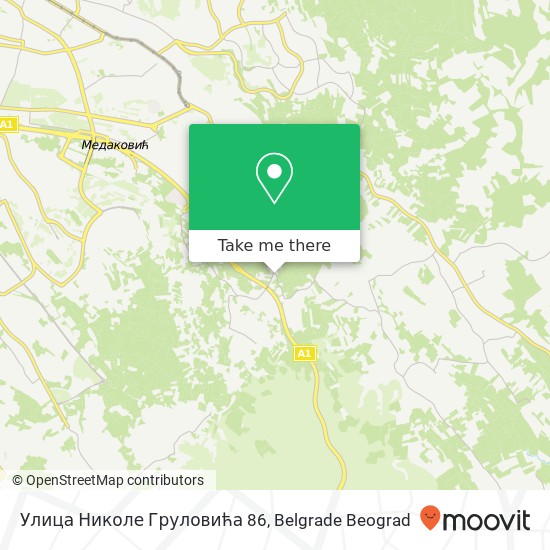 Улица Николе Груловића 86 map