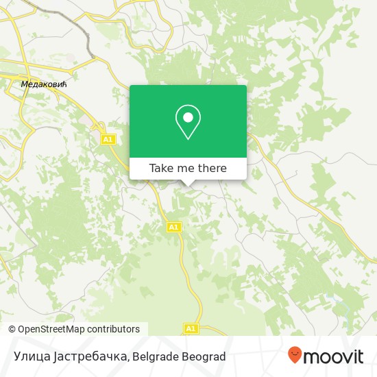 Улица Јастребачка map