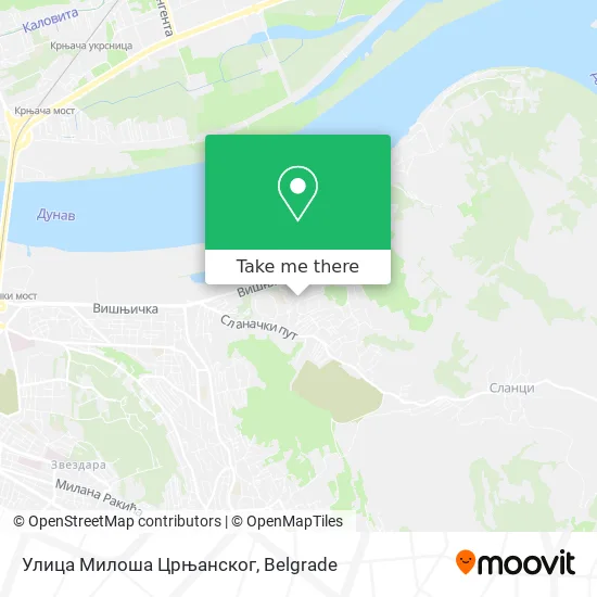 Улица Милоша Црњанског map
