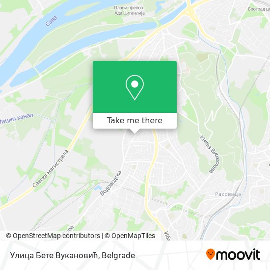 Улица Бете Вукановић map